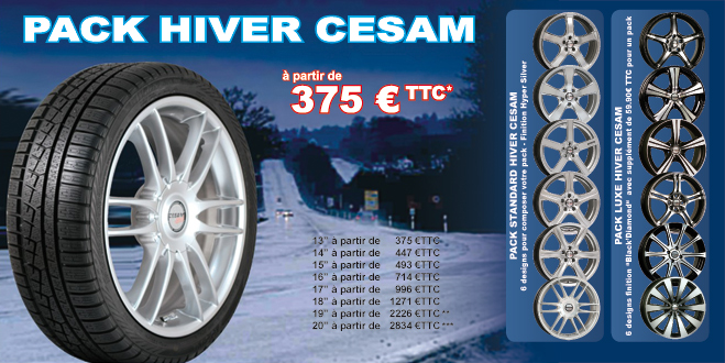 CESAM / YOKOHAMA : LES PACKS HIVER 2008