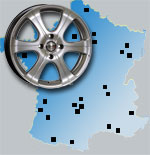 Accessoires tuning Cesam, Carte des distributeurs